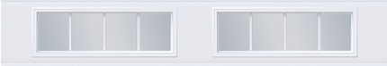 Windows with grids - 4 vertical lites